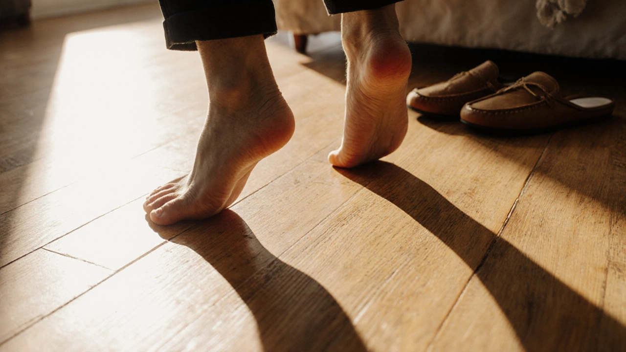 Is it better to walk barefoot or with slippers at home?